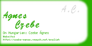 agnes czebe business card